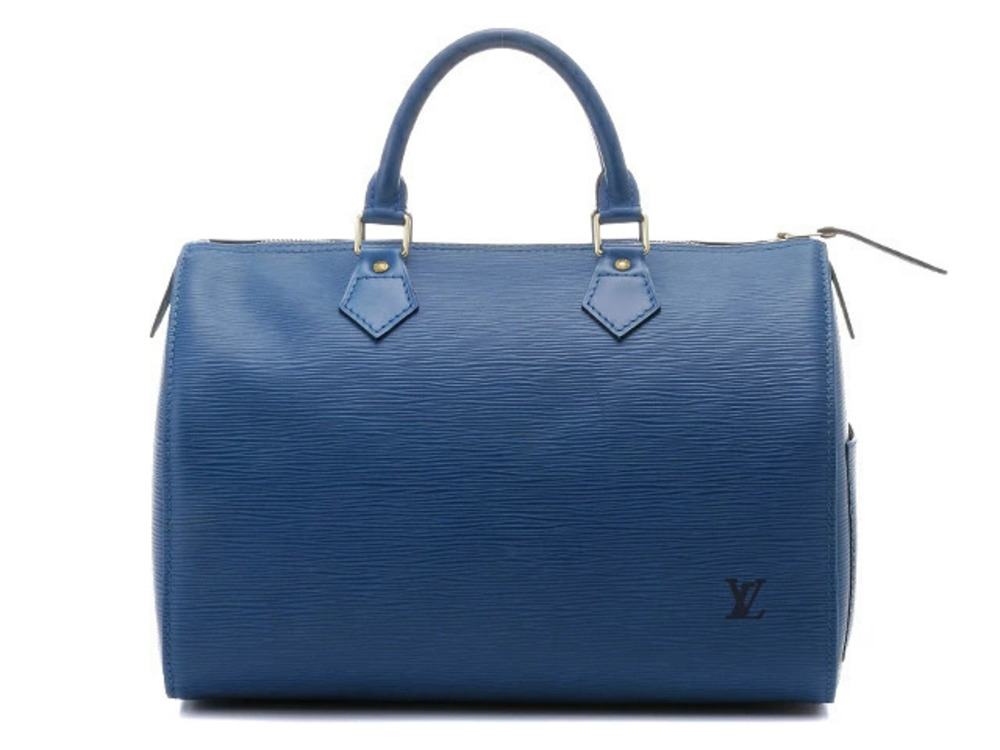 LOUIS VUITTON Speedy handbag Epi leather Toledo Blue